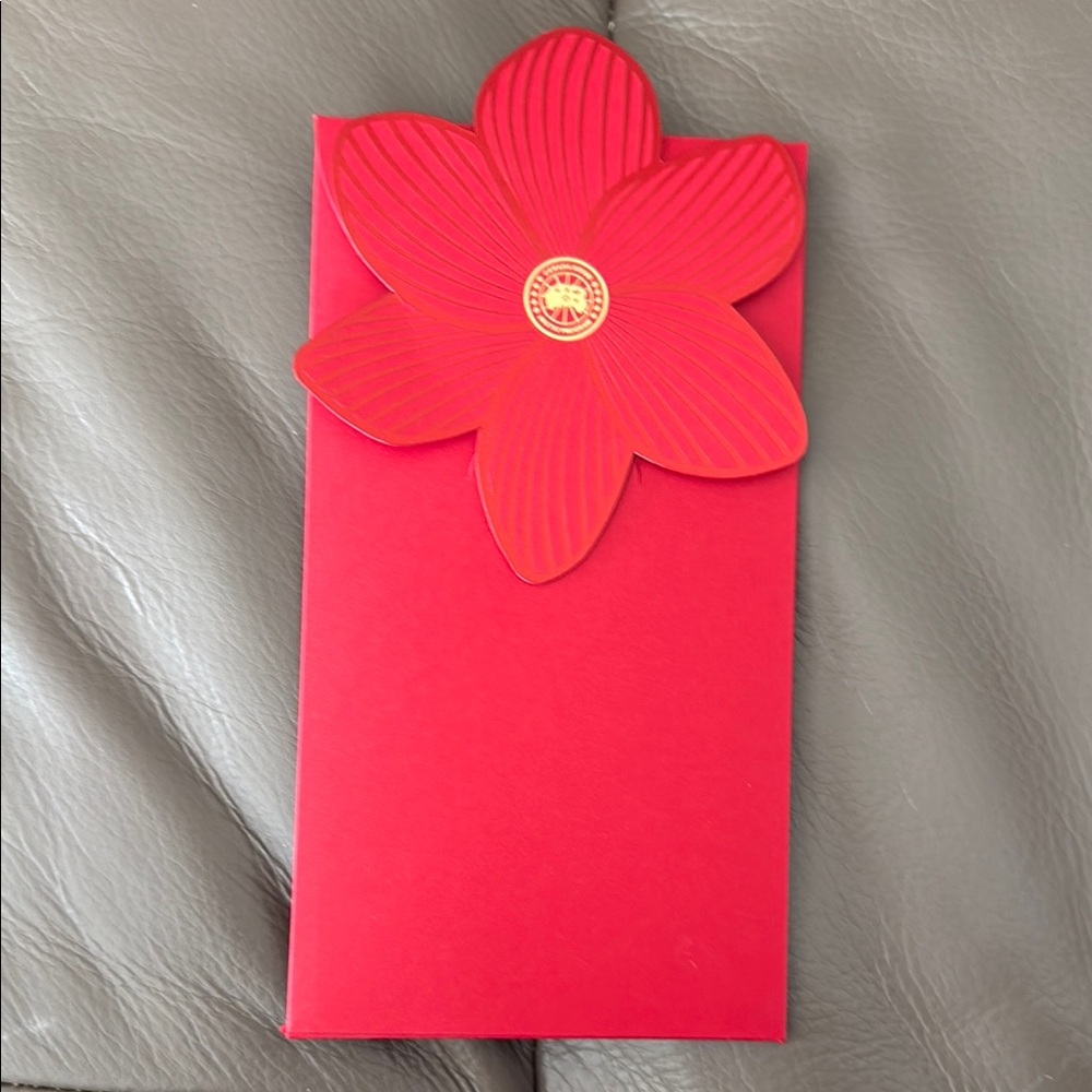 Red Floral Gift Envelope